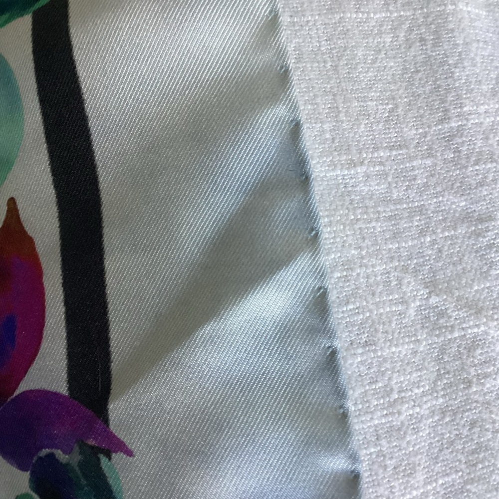 Elizabetta 100% Silk Scarf Blue Floral Italian Botanical Design - Picture 9 of 13